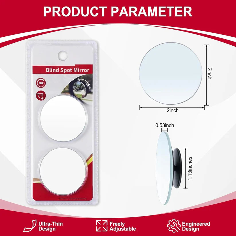 360° Wide View Blind Spot Mirror (pack of 2)