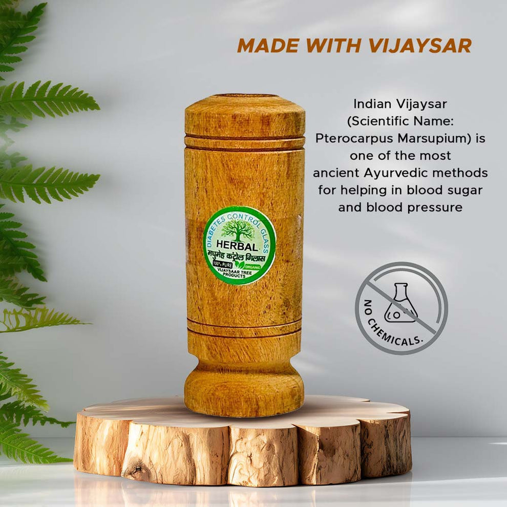 Sugar Balance Wooden Water Glass (100% Natural)