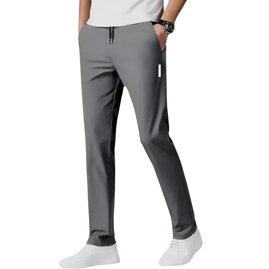 (Buy 1 Get 1 Free) Premium Men's High Stretch Skinny Lycra Pants (Black + Grey)