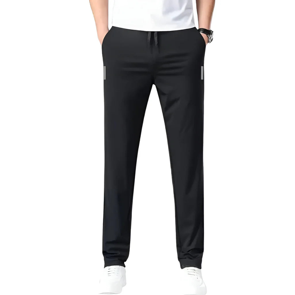 (Buy 1 Get 1 Free) Premium Men's High Stretch Skinny Lycra Pants (Black + Grey)