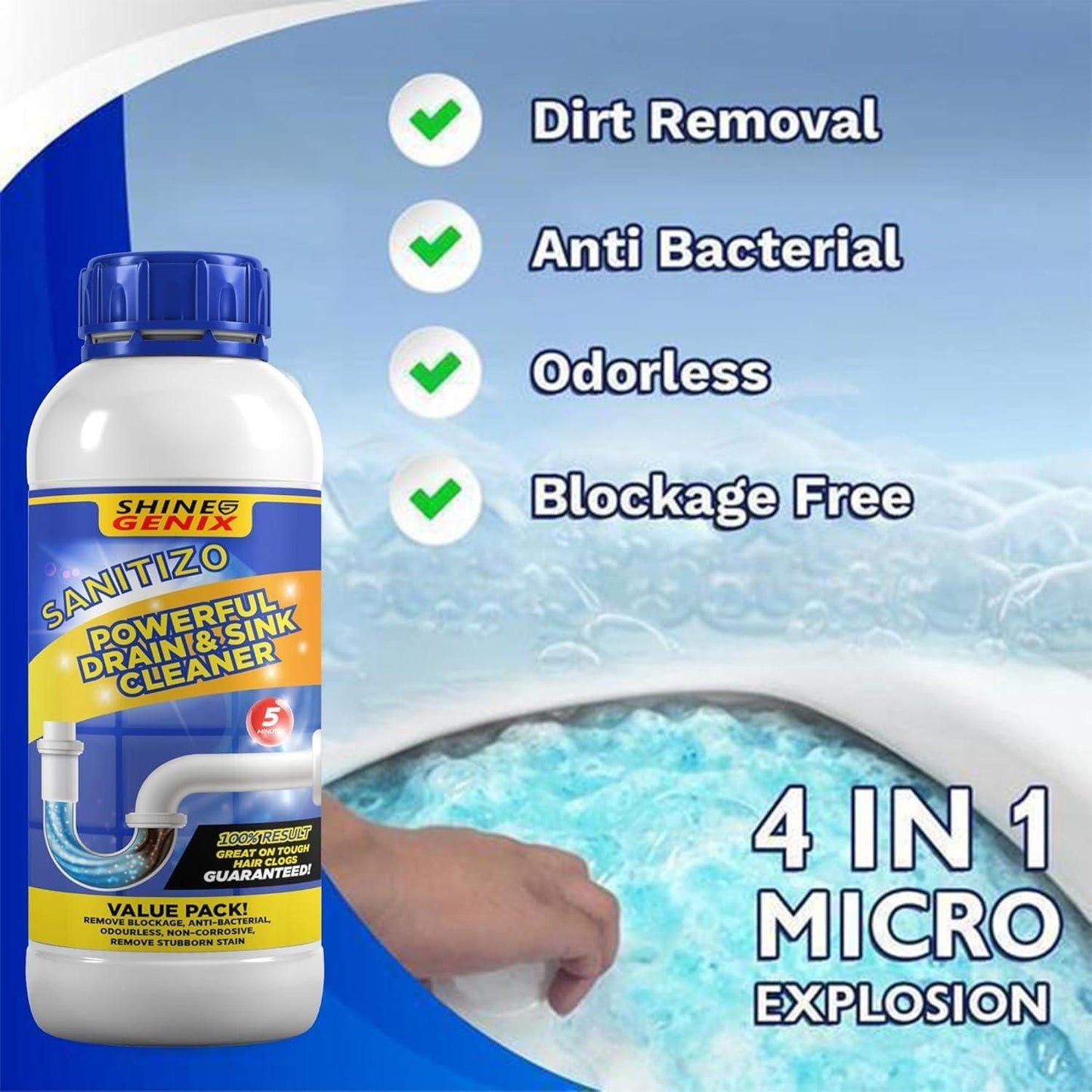 Powerful Sink & Drain Cleaner - Buy 1 Get 3 Free