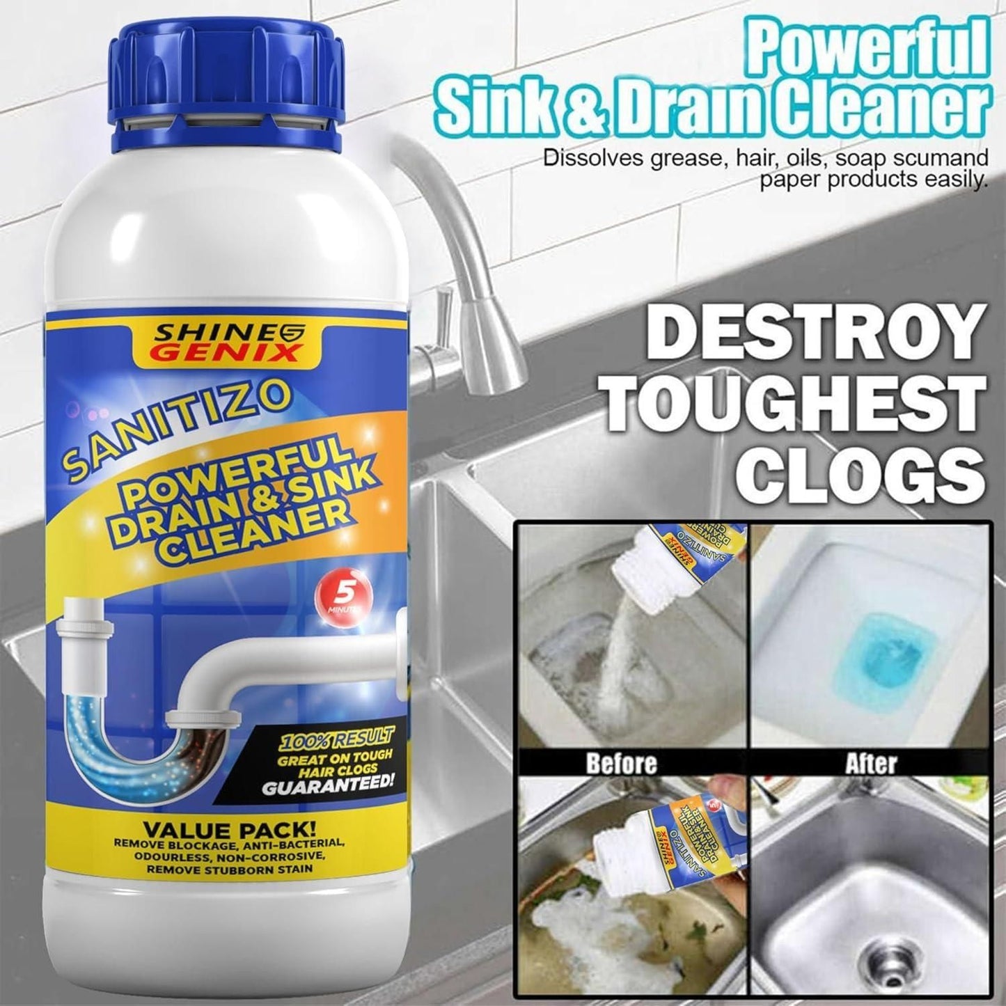 Powerful Sink & Drain Cleaner - Buy 1 Get 3 Free