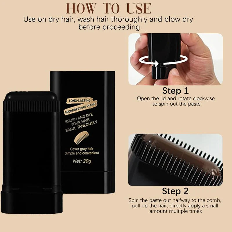 Touchup Pro Stick – Instant Grey Coverage & Natural Black Shine