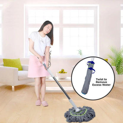 SpinEase™ 360 Mop No Drips, Quick Drying, Multicolor Fiber