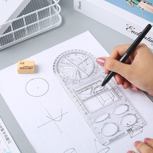 Multifunctional Geometry Ruler – Ideal for Math & Craftwork