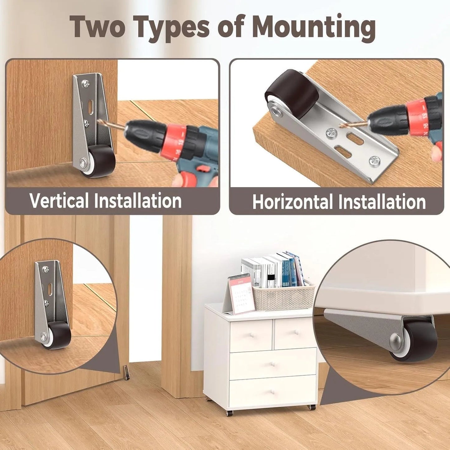 Home Roller – 4 Pieces + Free Screws