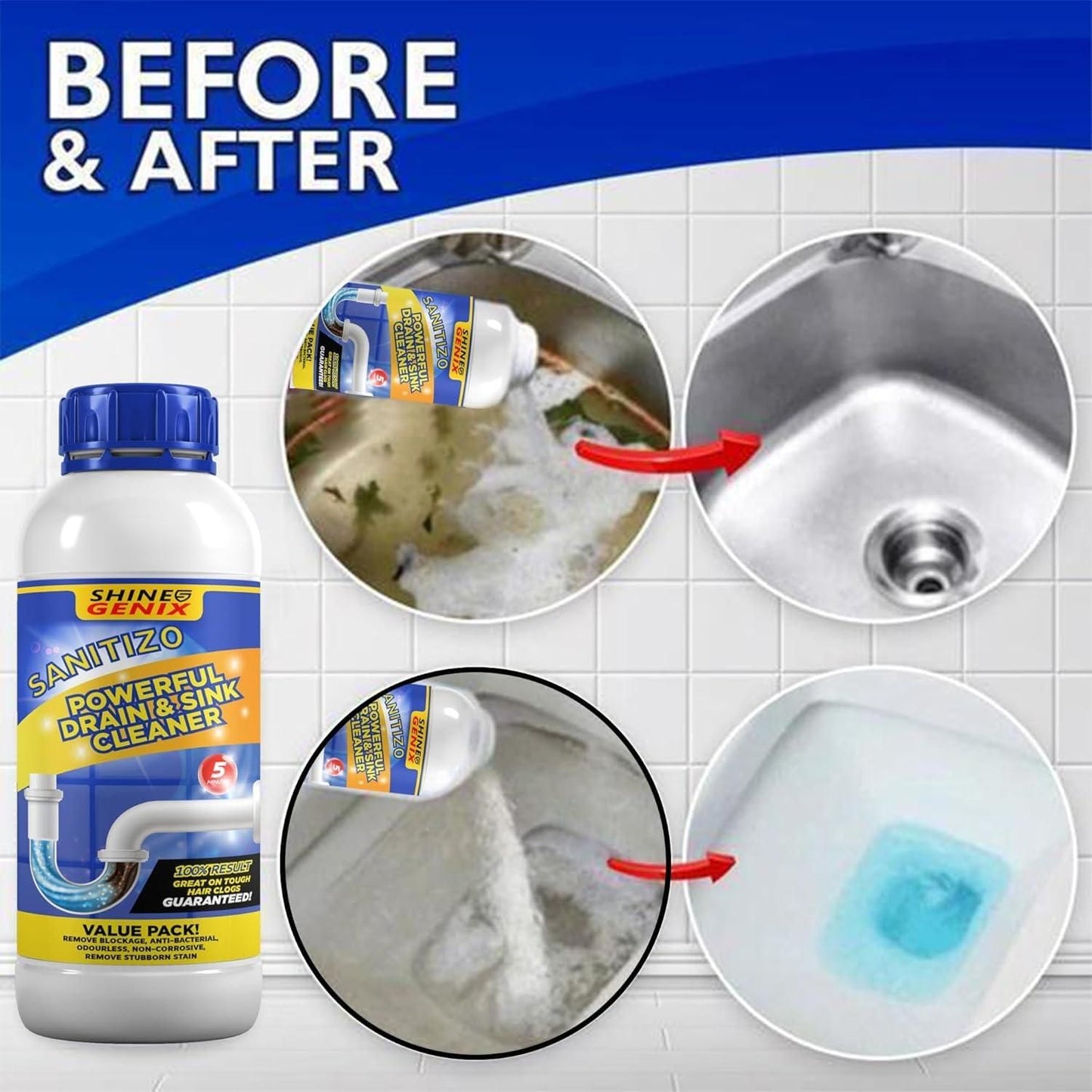 Powerful Sink & Drain Cleaner - Buy 1 Get 3 Free