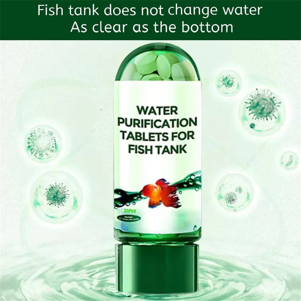 Aquarium Purifying Tablets [BUY 1 GET 1 FREE] – Safe for All Types of Fish | 1 to 4 tabs per tank
