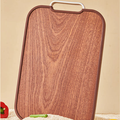 Multi-Function Ebony Stainless Steel Double-Sided Cutting Board (40cm)