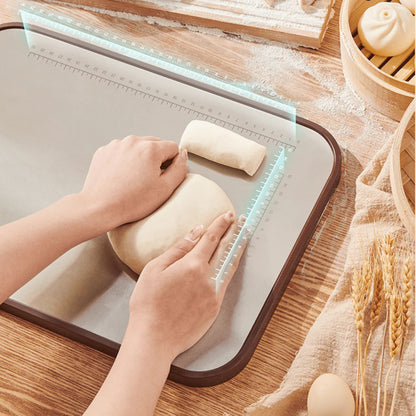 Multi-Function Ebony Stainless Steel Double-Sided Cutting Board (40cm)