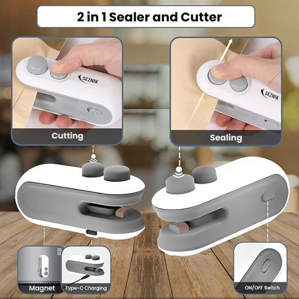 Nostalgic Portable 2 in 1 Sealing/Cutting Machine