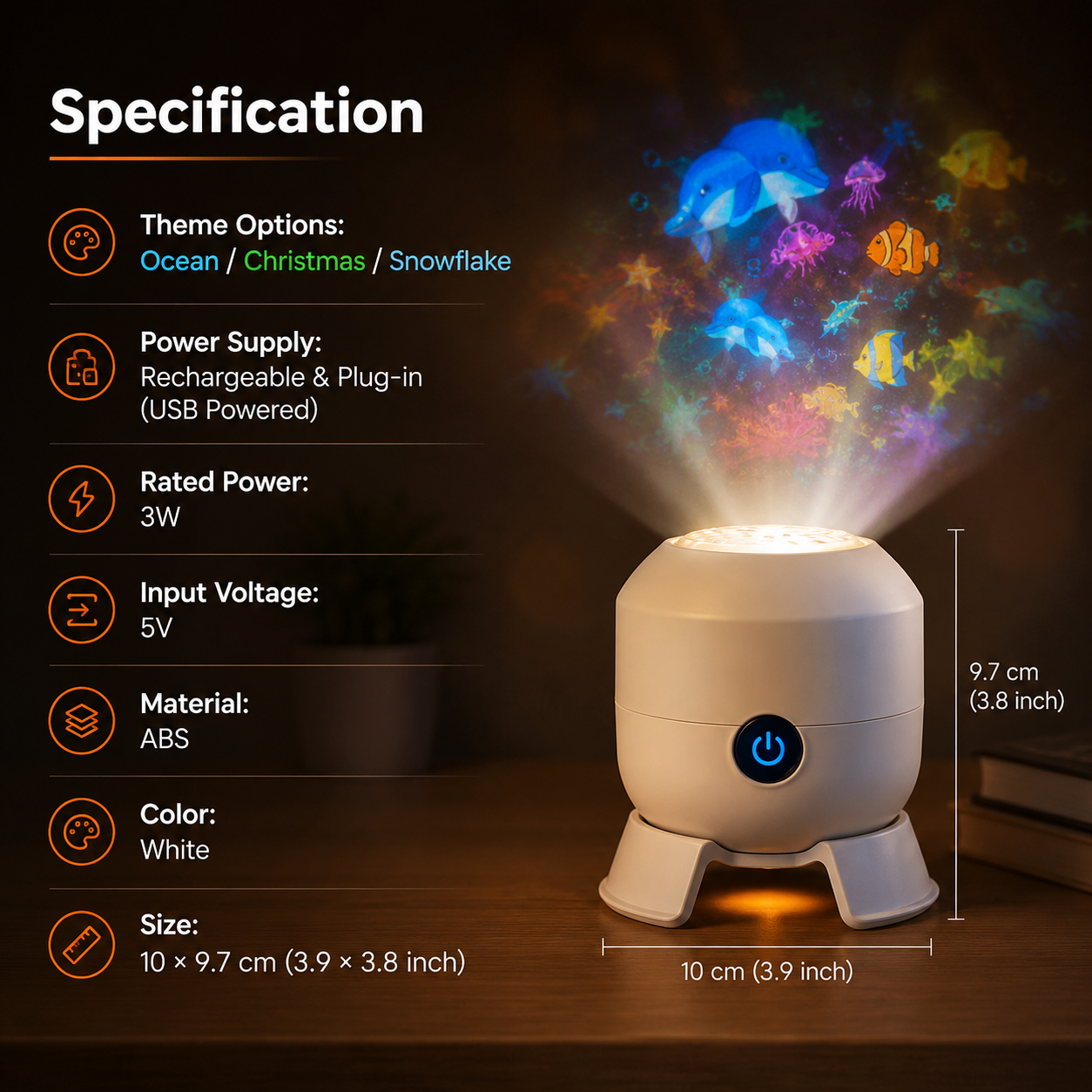 AquaDream™ Ocean Night Light Projector