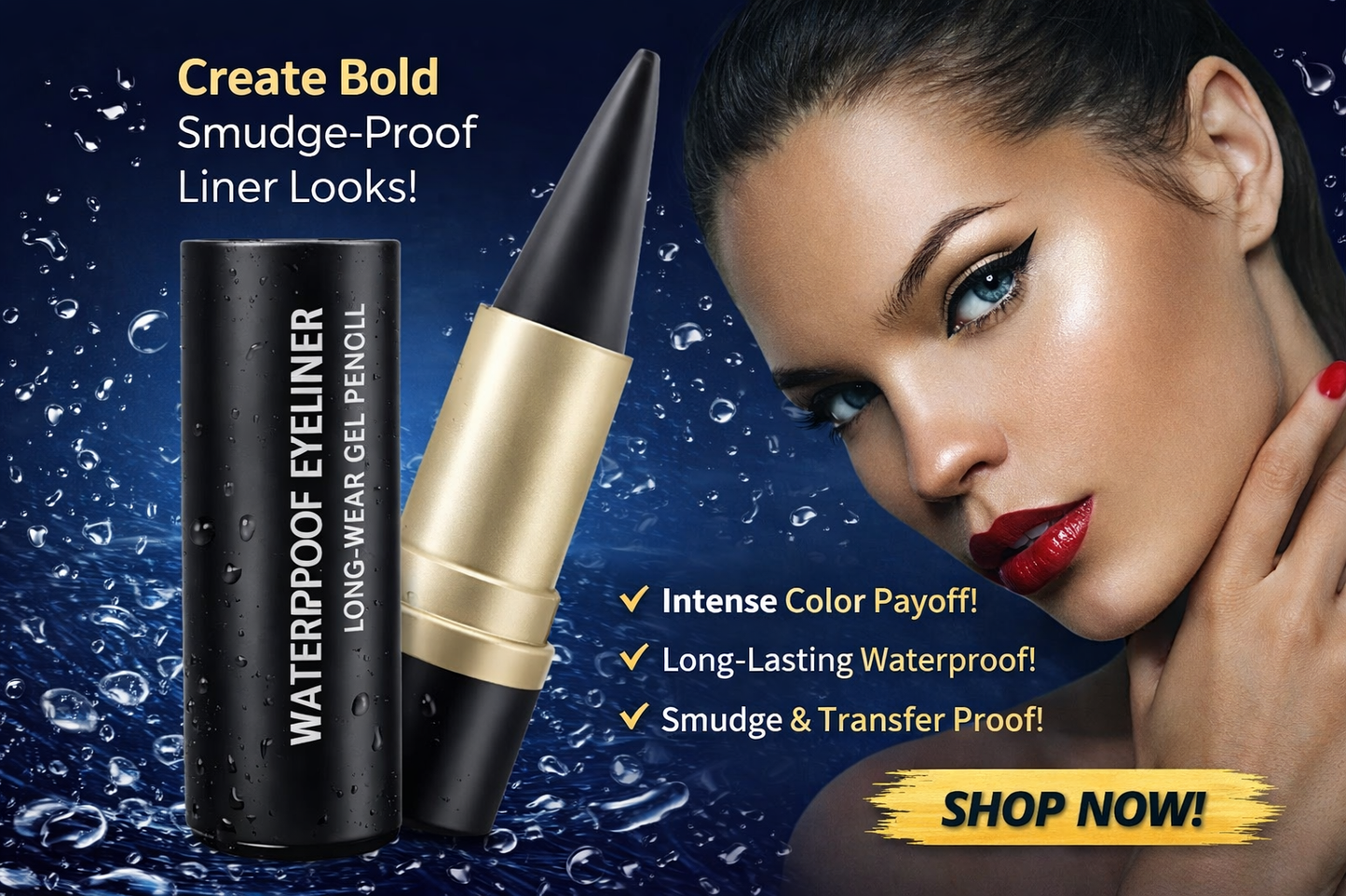 ✨ BUY 1 GET 1 FREE! 💥 Matte Fast-Drying Eyeliner – Waterproof, Long-Lasting & Perfect for Any Look 👁️🖤