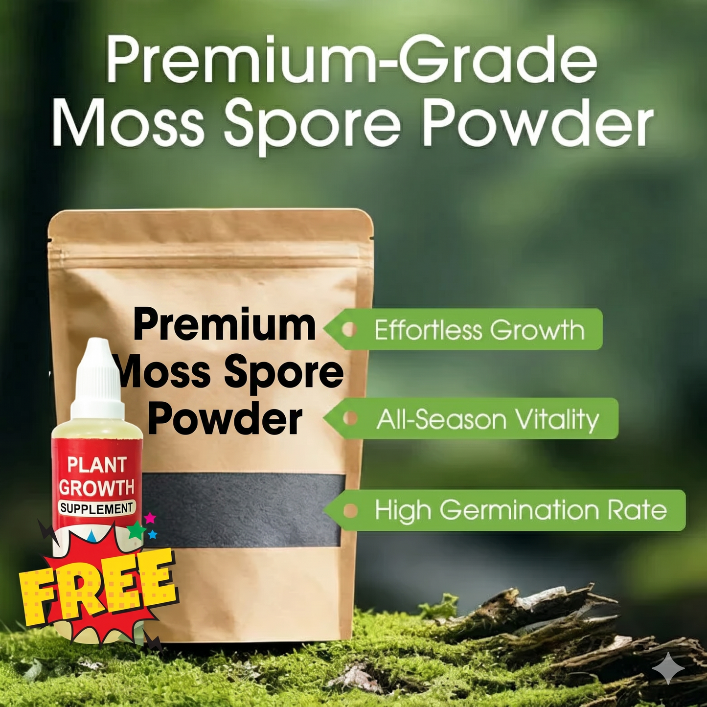 Olivify™ MossGrow Pro – Premium Moss Spore Powder (Pack of 2)