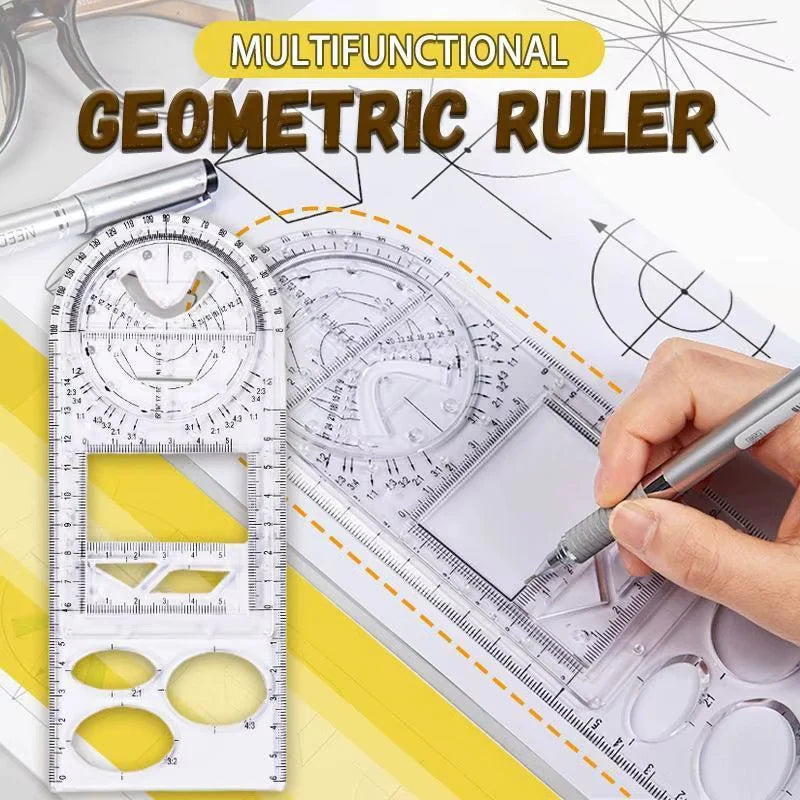 Multifunctional Geometry Ruler – Ideal for Math & Craftwork