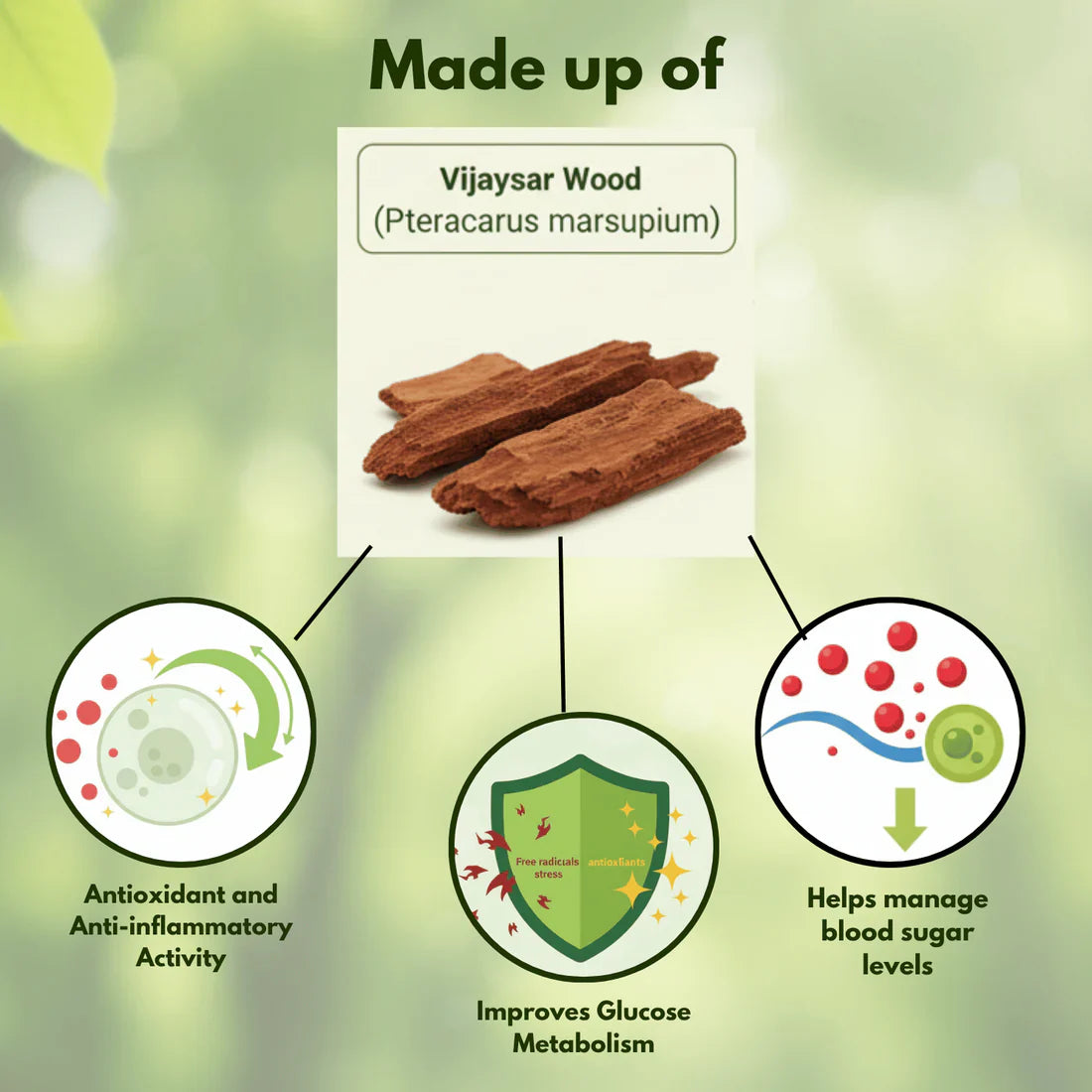 Sugar Balance Wooden Water Glass (100% Natural)