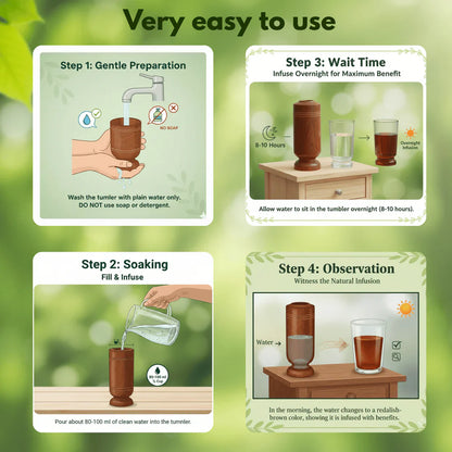 Sugar Balance Wooden Water Glass (100% Natural)