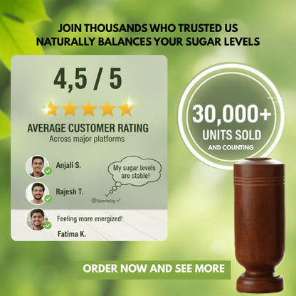 Sugar Balance Wooden Water Glass (100% Natural)