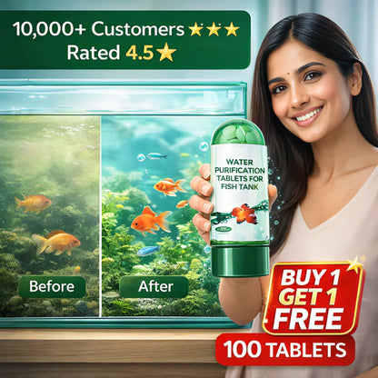 Aquarium Purifying Tablets [BUY 1 GET 1 FREE] – Safe for All Types of Fish | 1 to 4 tabs per tank